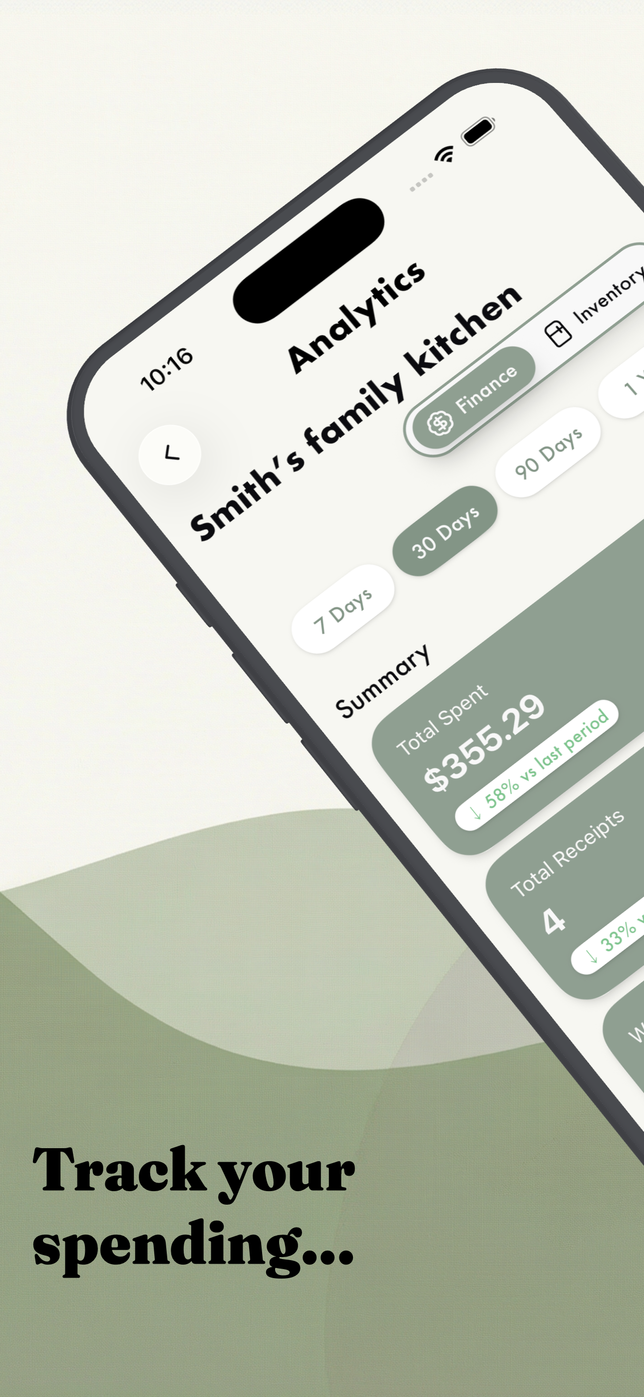 Crisper app – analytics and inventory