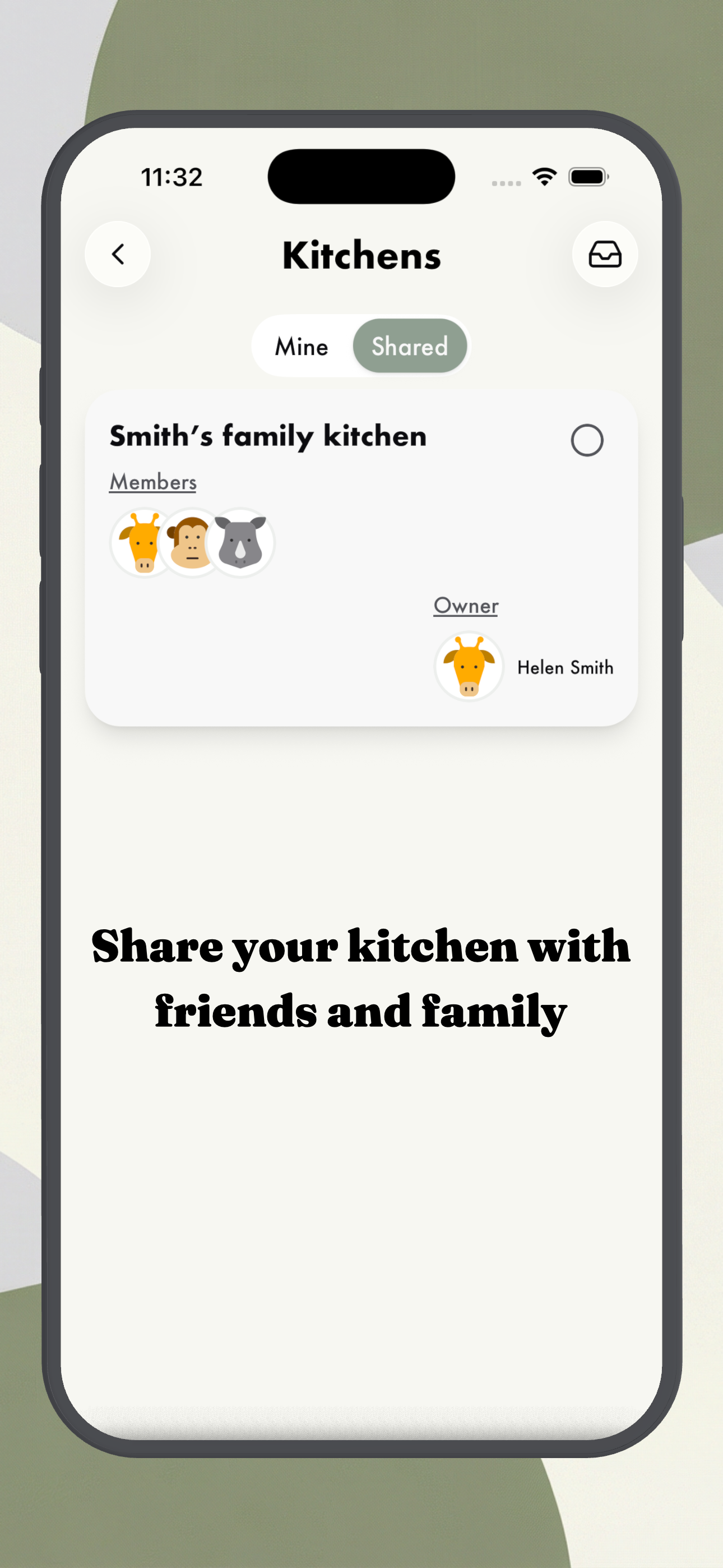 Shared kitchen with housemates or family